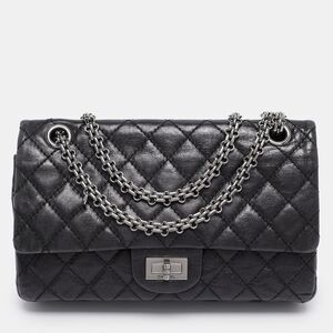 Chanel Black Quilted Leather Reissue 2.55 Classic 225 Flap Bag